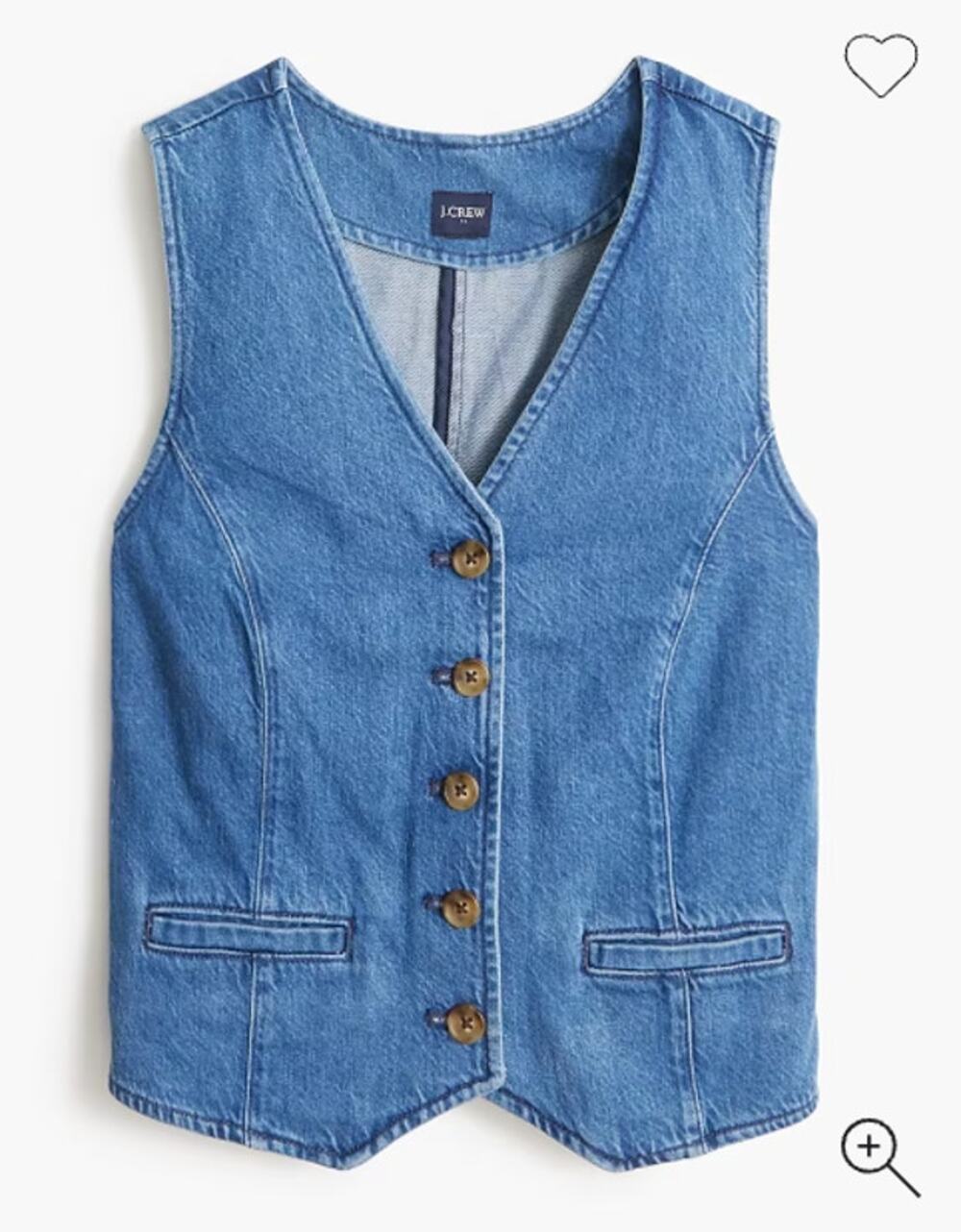 J. Crew Sleeveless Denim Vest Top Blue 0